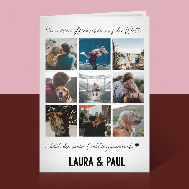 Fotocollage: Von Allen Menschen Auf Der Welt - Glückwunschkarte