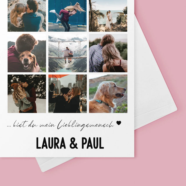 Fotocollage: Von Allen Menschen Auf Der Welt - Glückwunschkarte