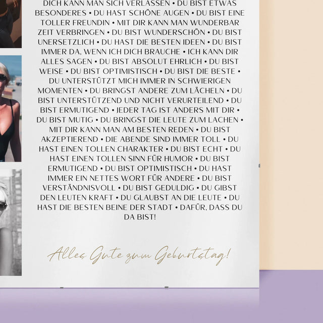 Fotocollage: 40 Gründe - Poster