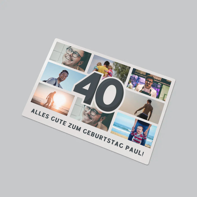 Fotocollage: 40 Jahre - Schreibtischunterlage