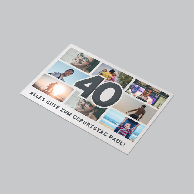 Fotocollage: 40 Jahre - Schreibtischunterlage