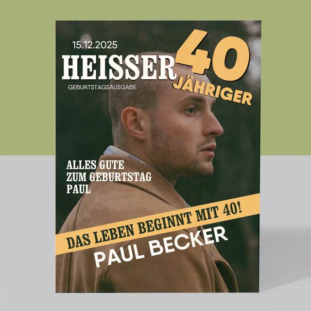 Magazin-Cover: Heißer 40-Jähriger - Druck Auf Holz
