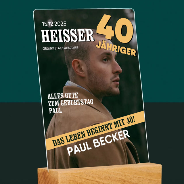 Magazin-Cover: Heißer 40-Jähriger - Druck Auf Acrylglas