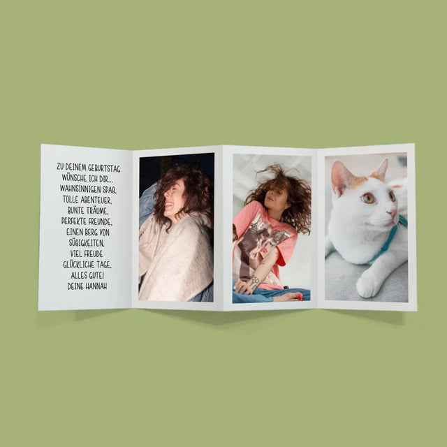 Fotocollage: Unglaubliche Vierzigjährige - Fotos, Harmonikaartig Gefaltet