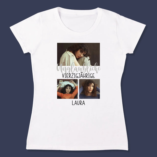 Fotocollage: Unglaubliche Vierzigjährige - T-Shirt Für Damen