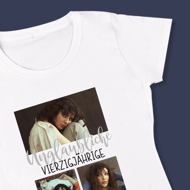 Fotocollage: Unglaubliche Vierzigjährige - T-Shirt Für Damen