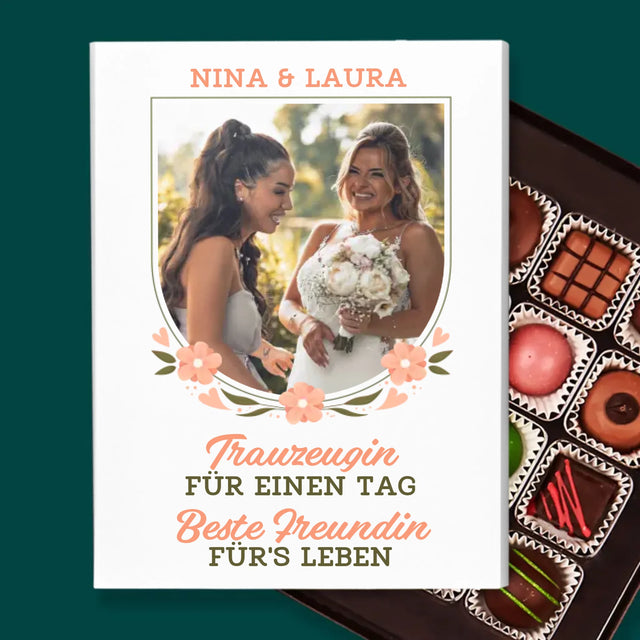 Foto Und Unterschrift: Trauzeugin Für Einen Tag - Pralinen