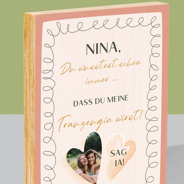 Foto Und Unterschrift: Du Wusstest Schon Immer - Druck Auf Holz