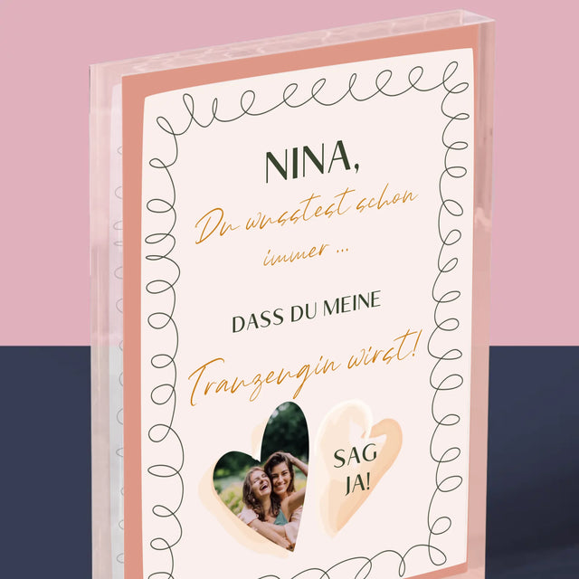 Foto Und Unterschrift: Du Wusstest Schon Immer - Acrylblock