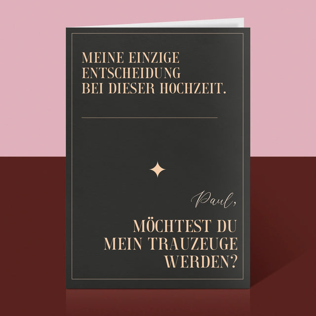 Name Und Unterschrift: Meine Einzige Entscheidung - Glückwunschkarte