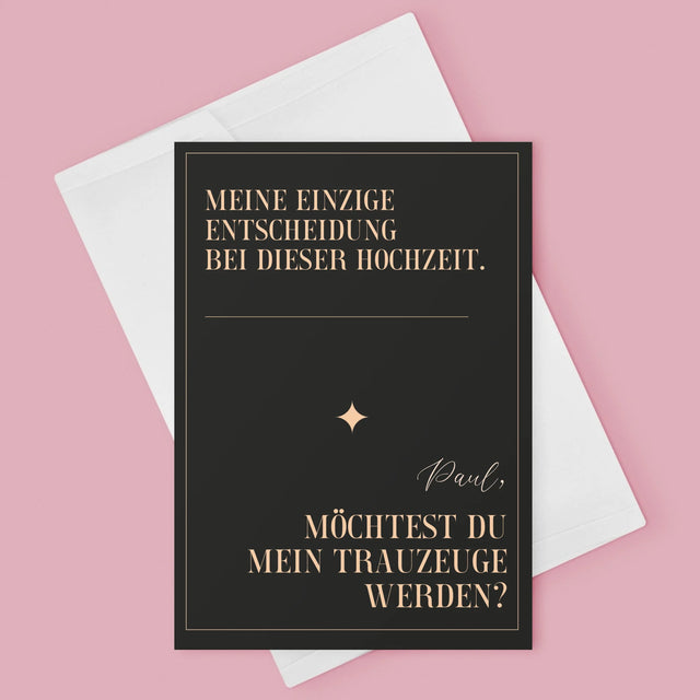 Name Und Unterschrift: Meine Einzige Entscheidung - Glückwunschkarte