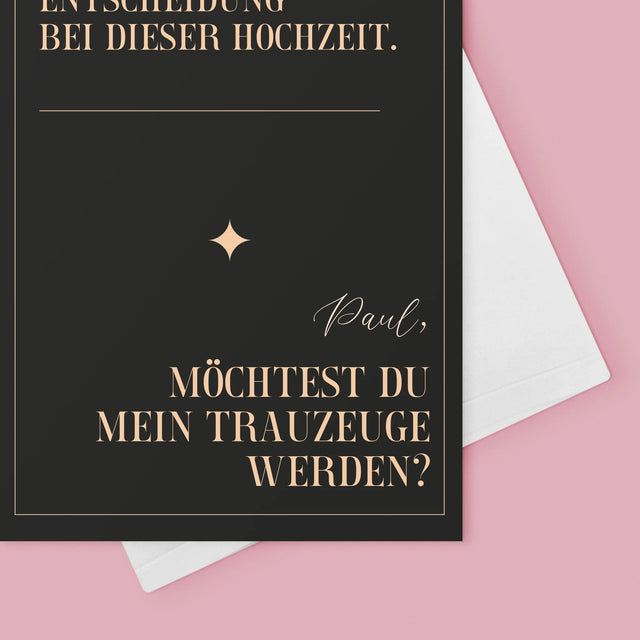 Name Und Unterschrift: Meine Einzige Entscheidung - Glückwunschkarte