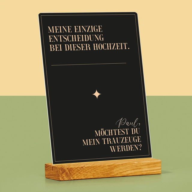 Name Und Unterschrift: Meine Einzige Entscheidung - Druck Auf Acrylglas