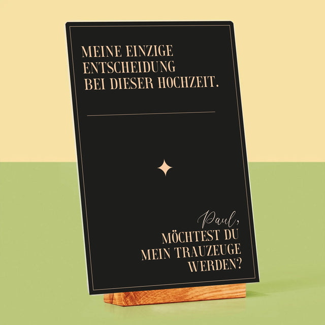 Name Und Unterschrift: Meine Einzige Entscheidung - Druck Auf Acrylglas