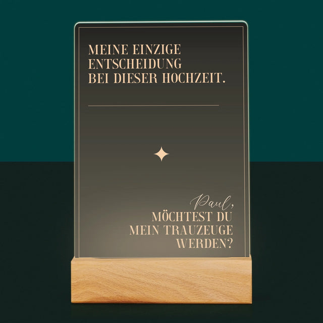 Name Und Unterschrift: Meine Einzige Entscheidung - Druck Auf Acrylglas