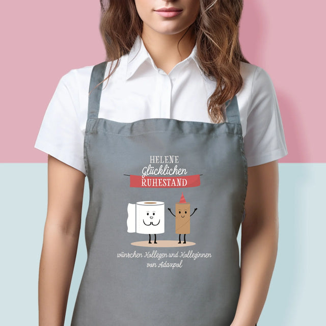 Name Und Unterschrift: Glücklichen Ruhestand  - Schürze
