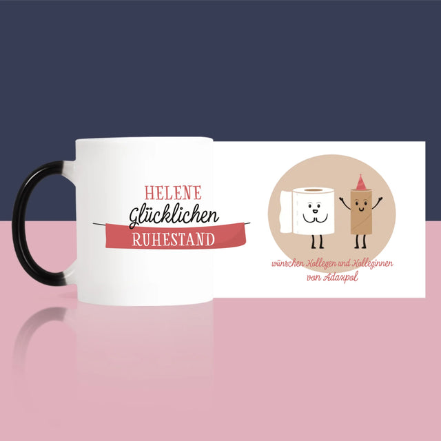 Name Und Unterschrift: Glücklichen Ruhestand  - Tasse