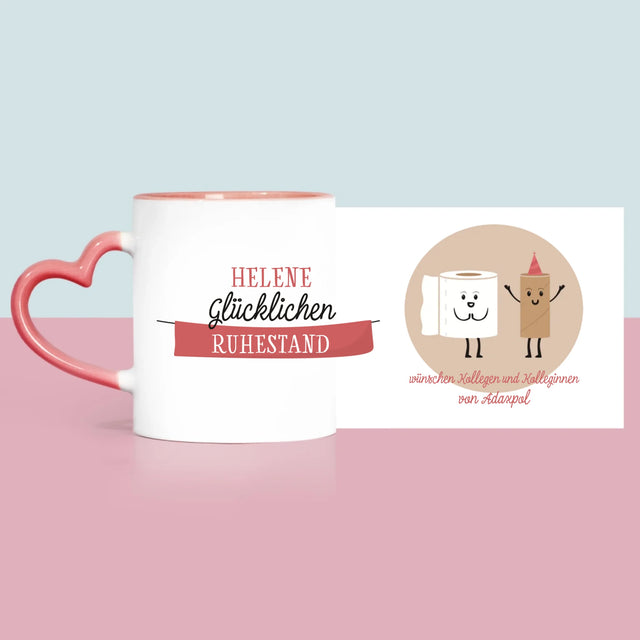 Name Und Unterschrift: Glücklichen Ruhestand  - Tasse