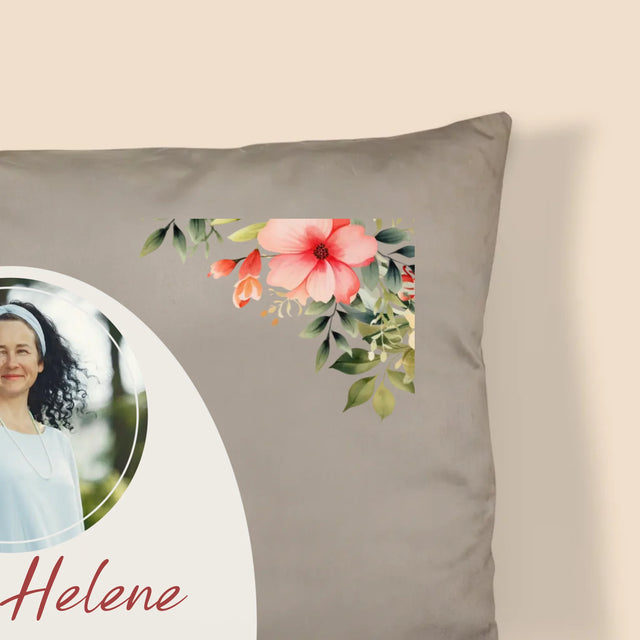 Foto Und Unterschrift: Wunderschönen Ruhestand  - Kissen