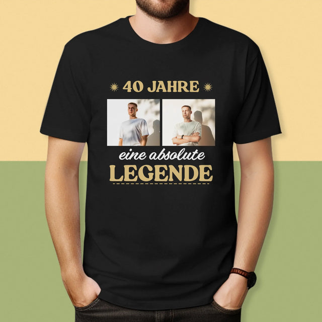Fotocollage: 40 Jahre Lang Eine Legende - T-Shirt Für Herren