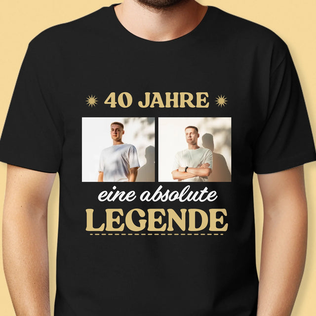 Fotocollage: 40 Jahre Lang Eine Legende - T-Shirt Für Herren