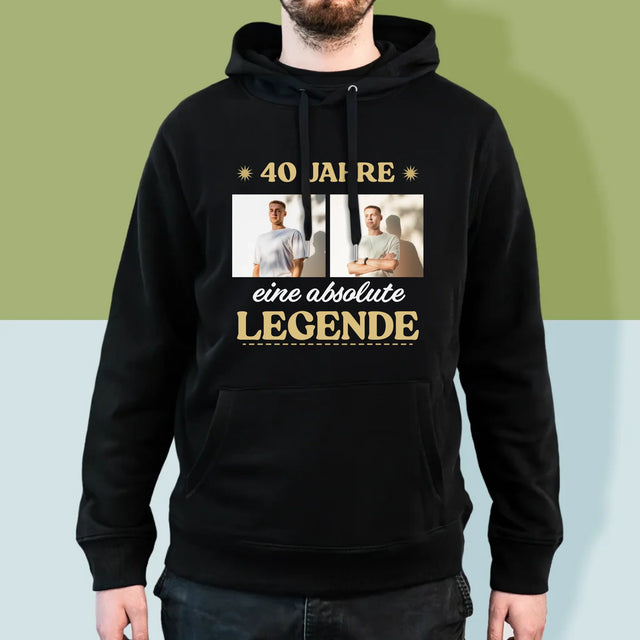 Fotocollage: 40 Jahre Lang Eine Legende - Kapuzenpullover Für Herren
