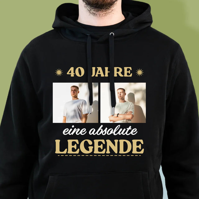 Fotocollage: 40 Jahre Lang Eine Legende - Kapuzenpullover Für Herren