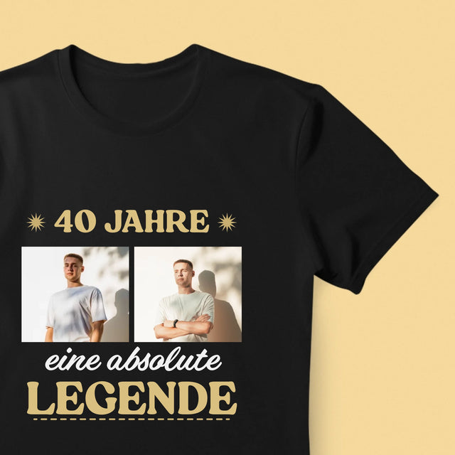 Fotocollage: 40 Jahre Lang Eine Legende - T-Shirt Für Herren