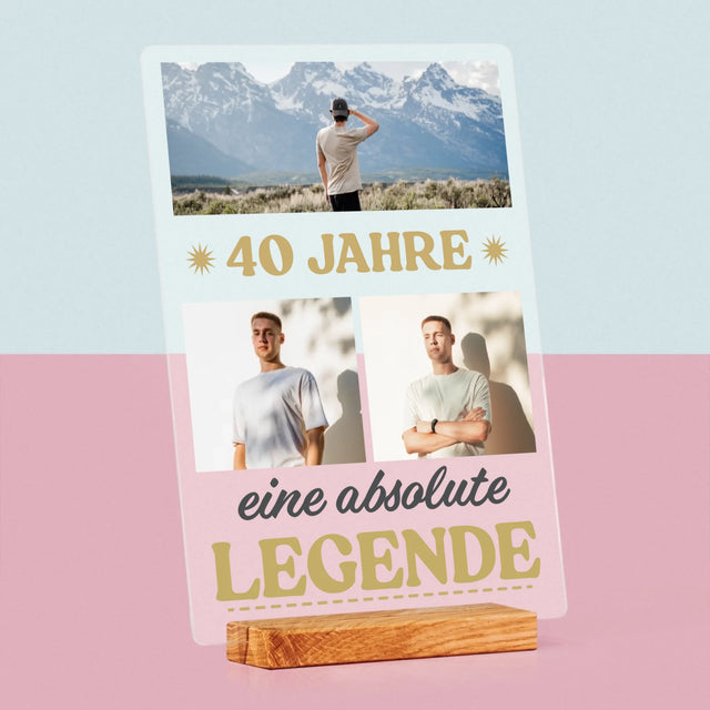 Fotocollage: 40 Jahre Lang Eine Legende - Druck Auf Acrylglas