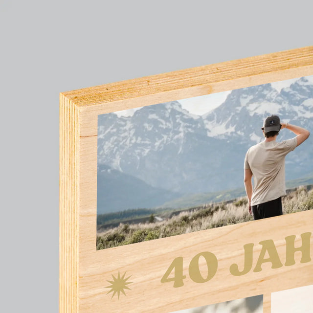 Fotocollage: 40 Jahre Lang Eine Legende - Druck Auf Holz