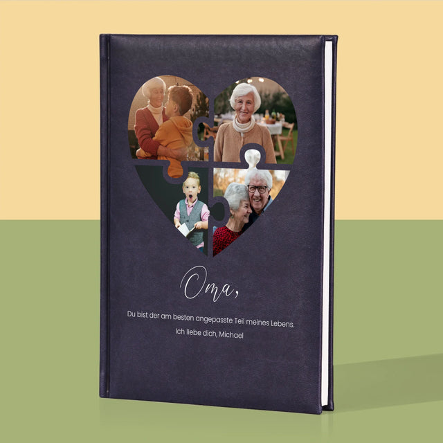 Fotocollage: Puzzleherz Für Oma - Notizbuch