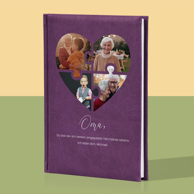 Fotocollage: Puzzleherz Für Oma - Notizbuch