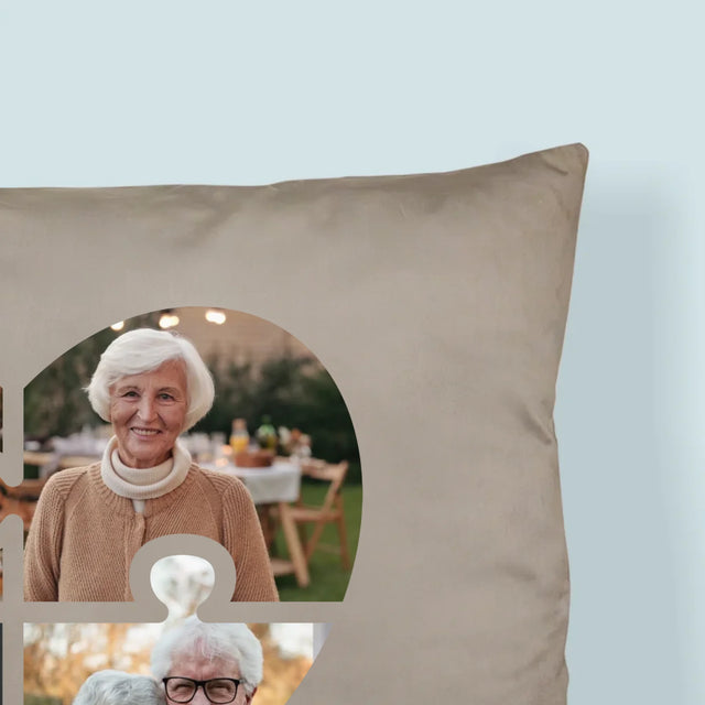 Fotocollage: Puzzleherz Für Oma - Kissen