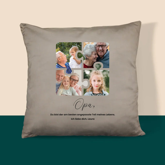 Fotocollage: Fotopuzzle Für Opa - Kissen