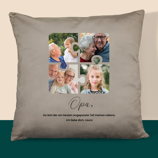 Fotocollage: Fotopuzzle Für Opa - Kissen