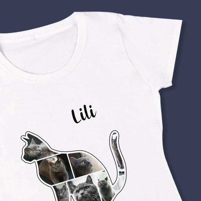 Form-Collage: Die Katze Der Beste Freund - T-Shirt Für Damen
