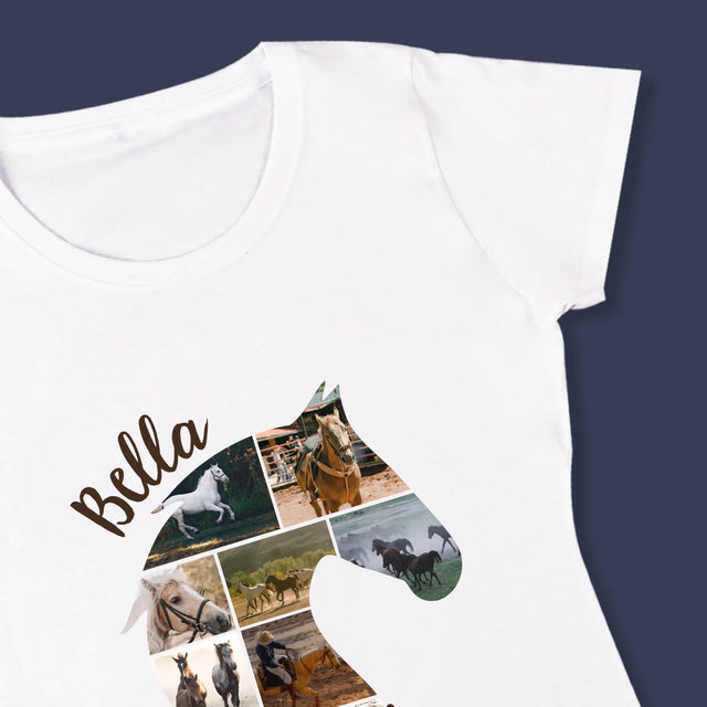 Form-Collage: Pferd - T-Shirt Für Damen