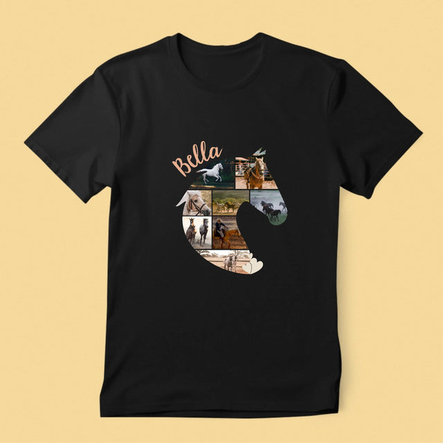 Form-Collage: Pferd - T-Shirt Für Herren