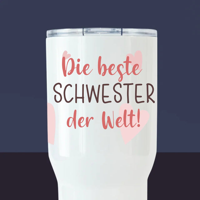 Avatar Creator: Beste Schwester Der Welt - Thermobecher Weiß