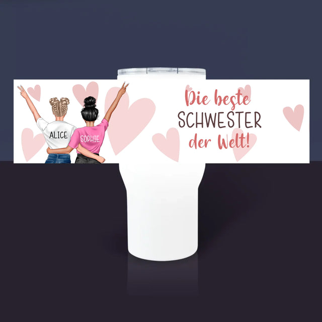 Avatar Creator: Beste Schwester Der Welt - Thermobecher Weiß