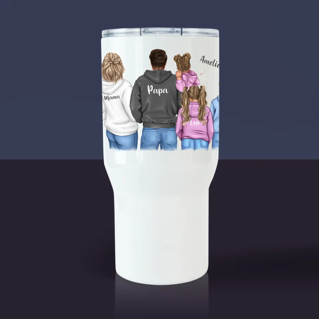 Avatar Creator: Familie Mit Kindern - Thermobecher Weiß