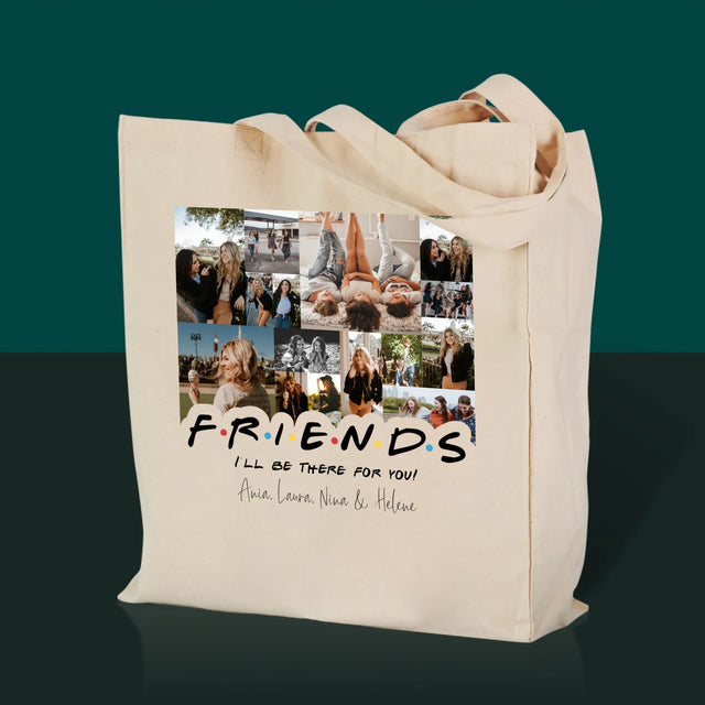 Fotocollage: Friends - Canvastasche mit Druck | DE