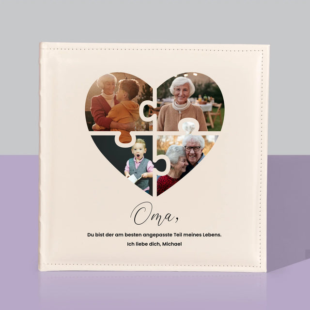 Fotocollage: Puzzleherz Für Oma - Fotoalbum