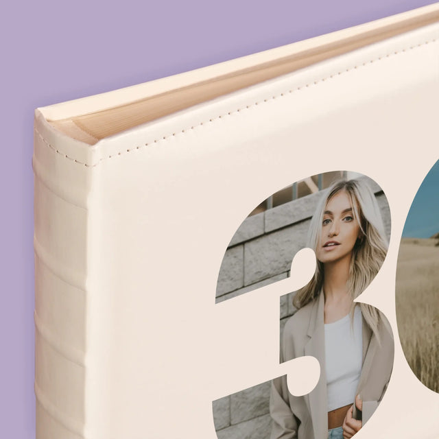 Buchstaben-Collage: 30. Geburtstag Signatur - Fotoalbum