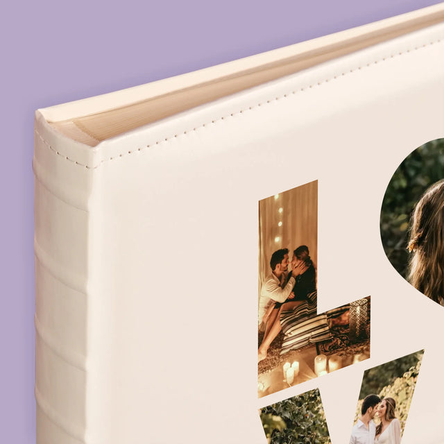 Buchstaben-Collage: Love - Fotoalbum