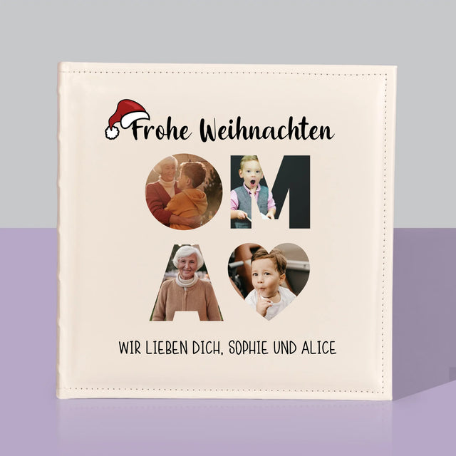 Buchstaben-Collage: Frohe Weihnachten Oma - Fotoalbum