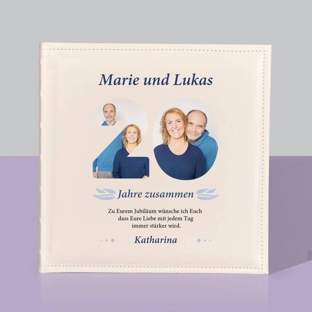 Buchstaben-Collage: 20 Jahre Zusammen - Fotoalbum