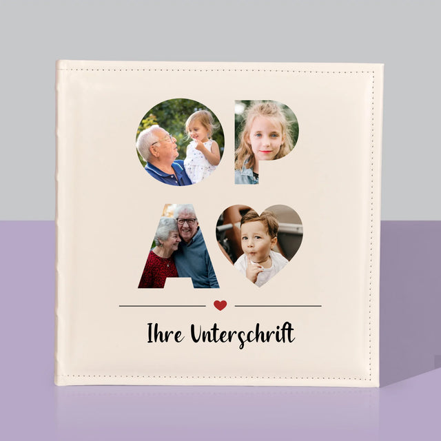 Buchstaben-Collage: Opa - Fotoalbum