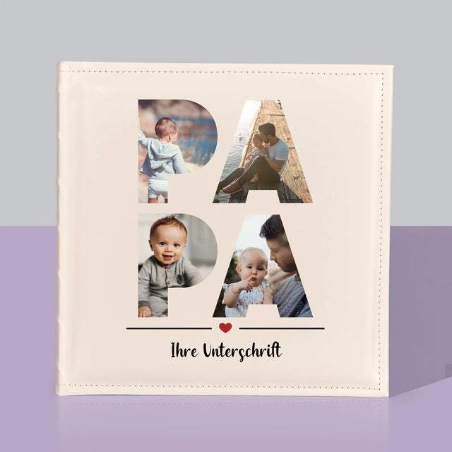 Buchstaben-Collage: Papa - Fotoalbum