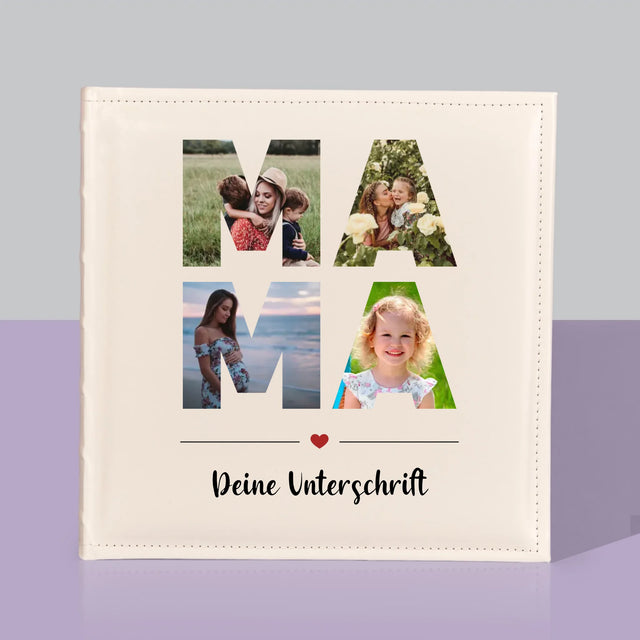 Buchstaben-Collage: Mama - Fotoalbum